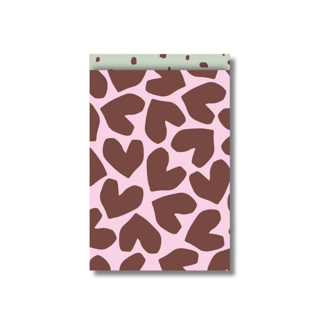 5 Cadeauzakjes Hearts Burgundy | Medium