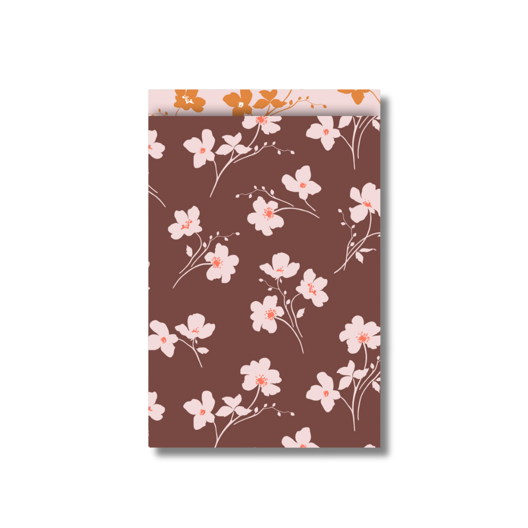 5 Cadeauzakjes Burgundy Flowers | Medium