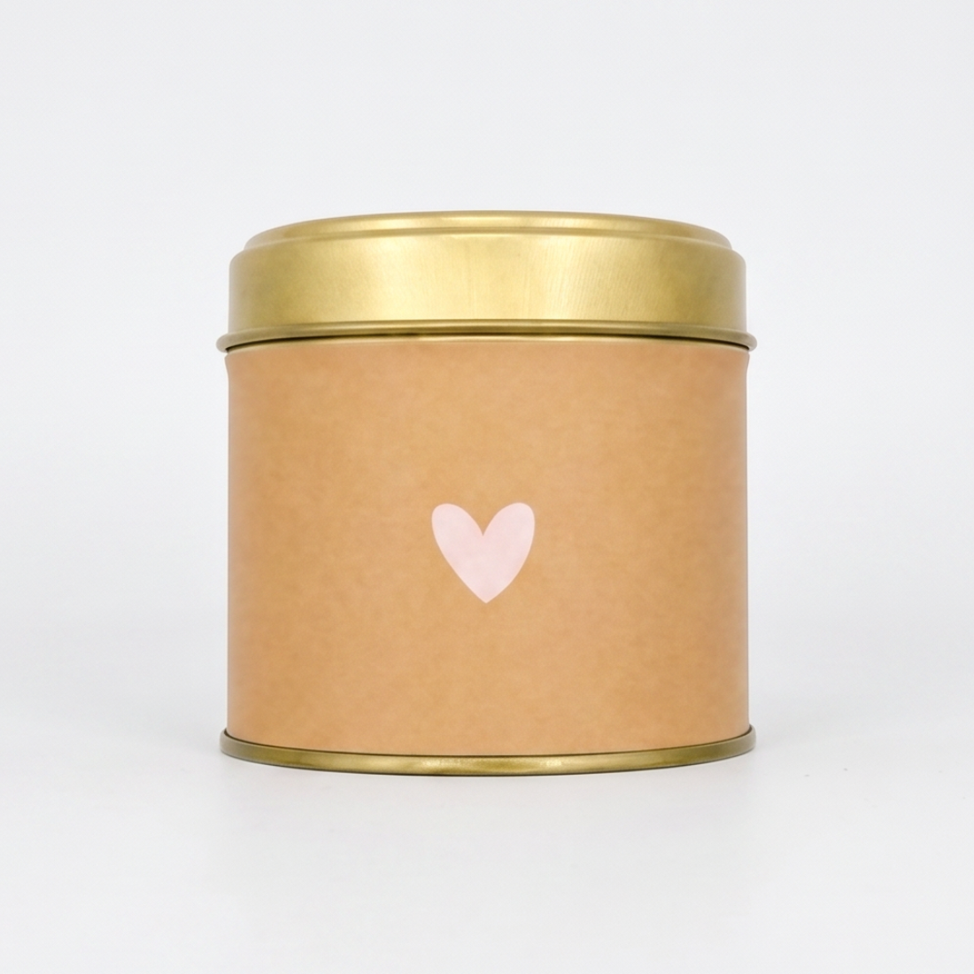 Geurkaars in blik | Beige | Heart