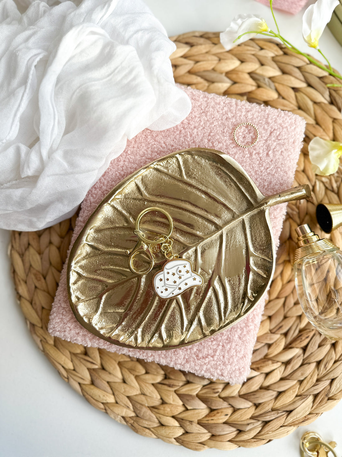 Sleutelhanger | Cowgirl Hoed | Wit