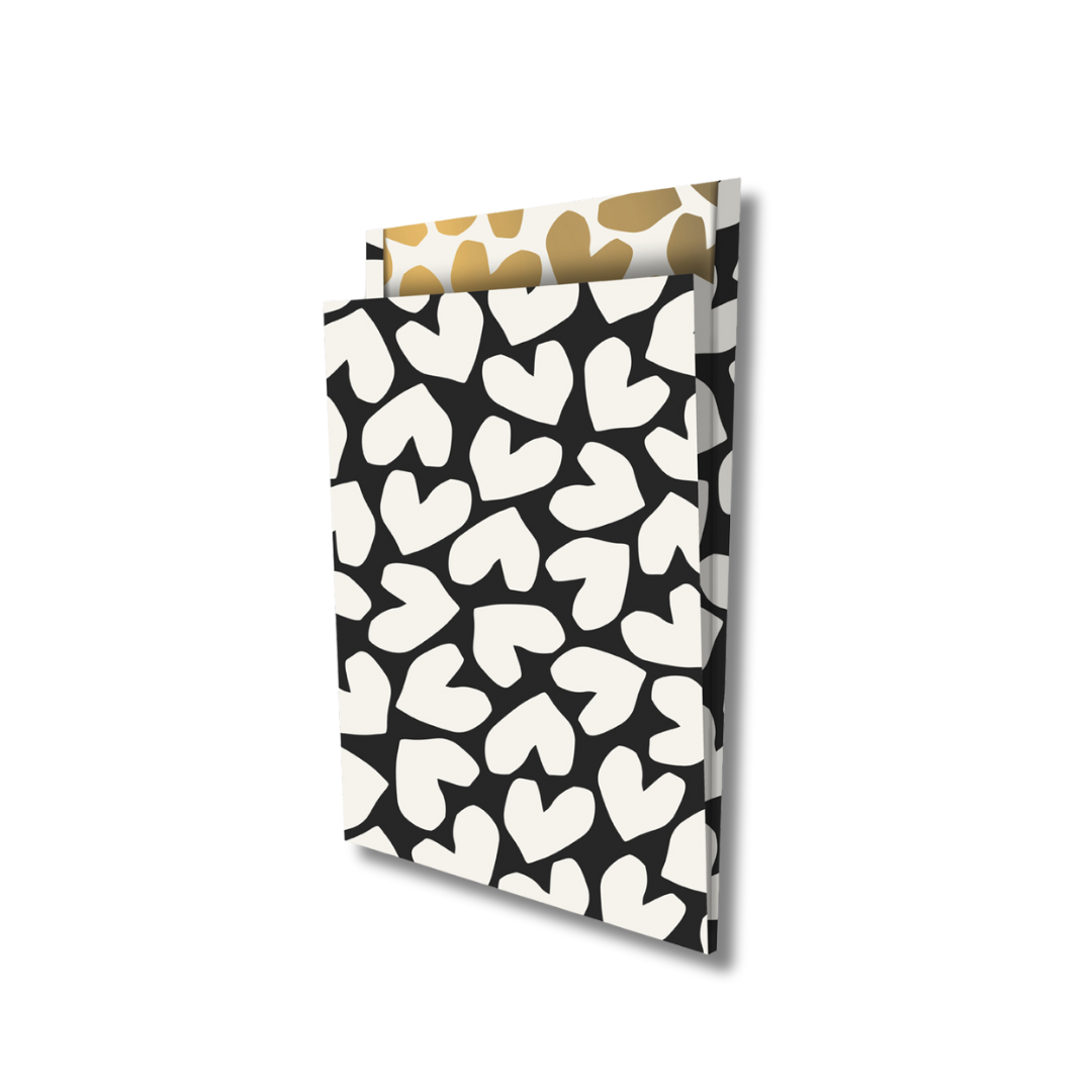 Cadeauzakjes Hearts Zwart & Wit | large