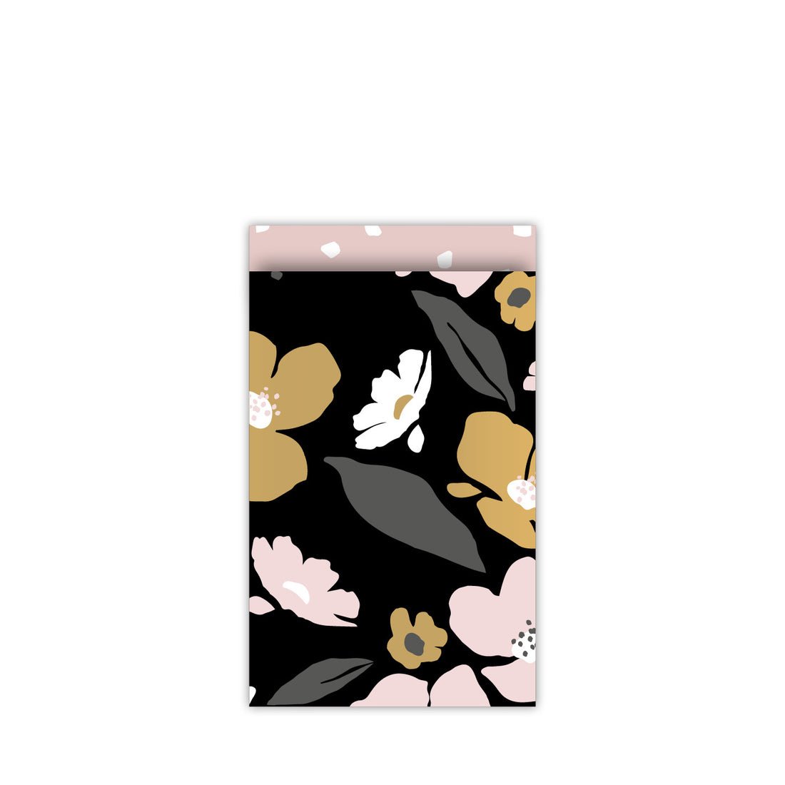 5 Cadeauzakjes Small Flowers | Black & Pink