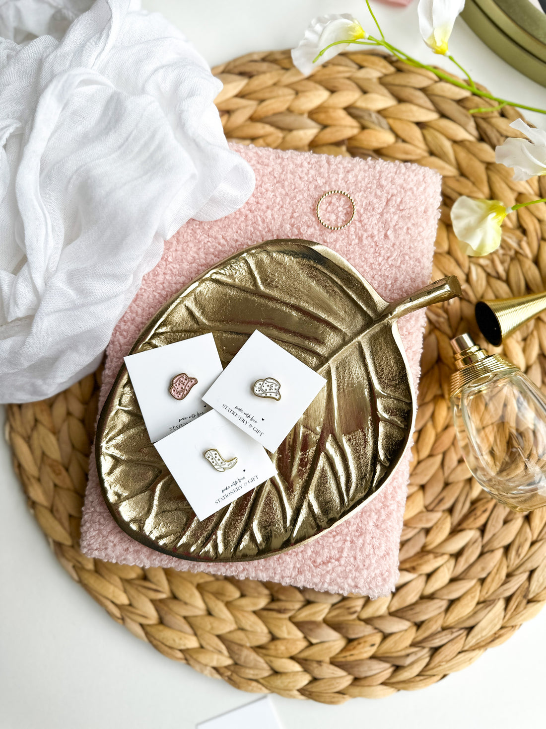 Pin/Broche | Mini Cowboy Hoed Wit