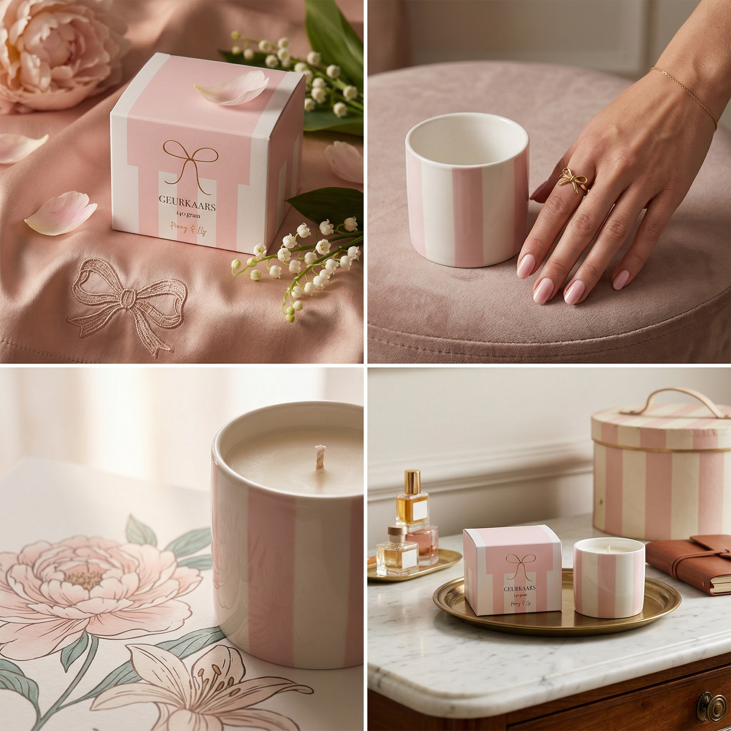 Geurkaars | Pioenroos