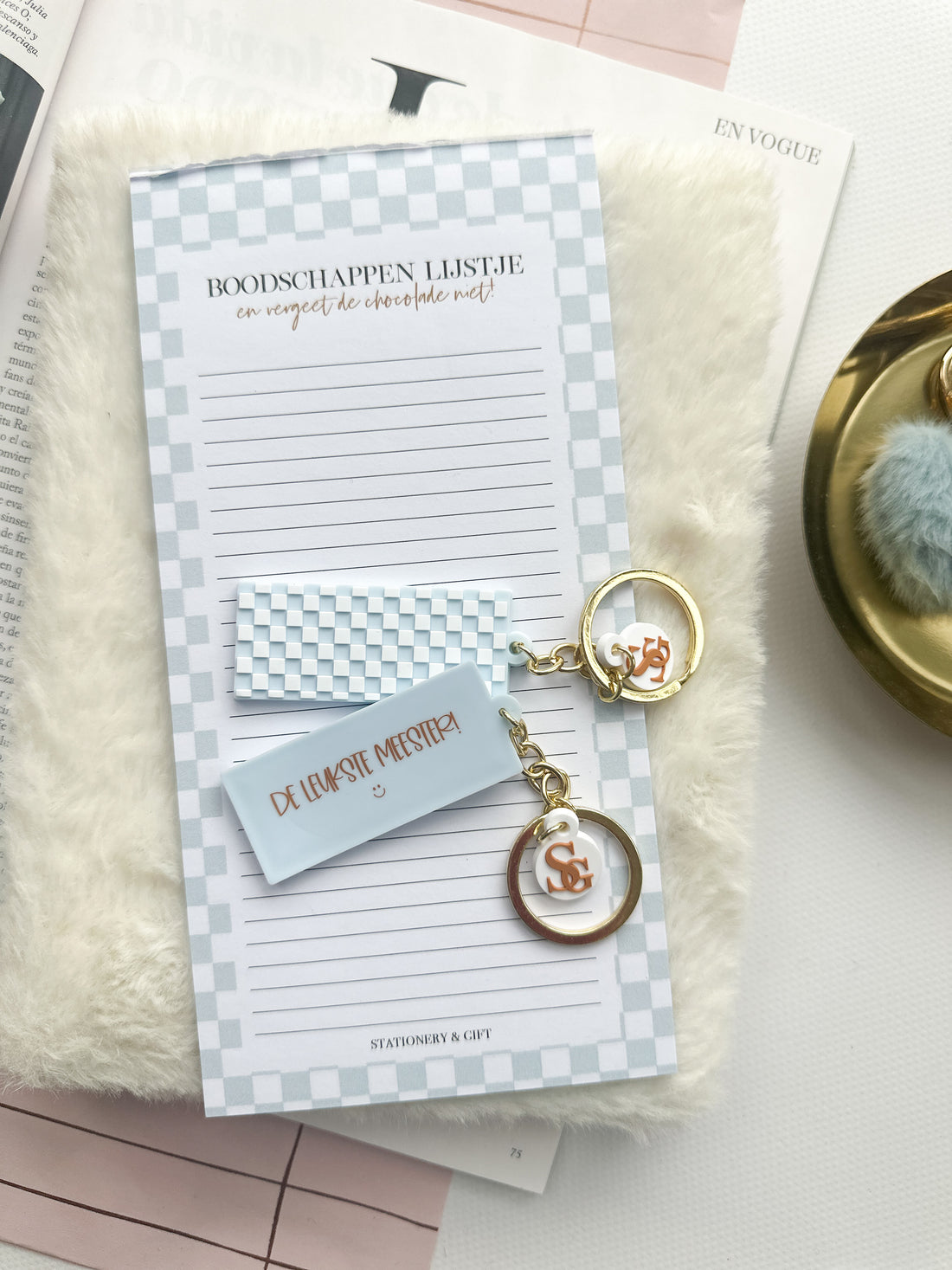 Sleutelhanger Checkers | De leukste meester