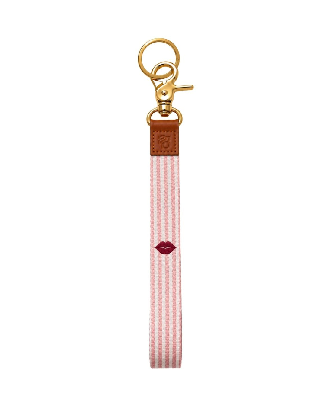 Keycord - Sleutelhanger - Roze streep - Kus - Bisous - Stationery & Gift