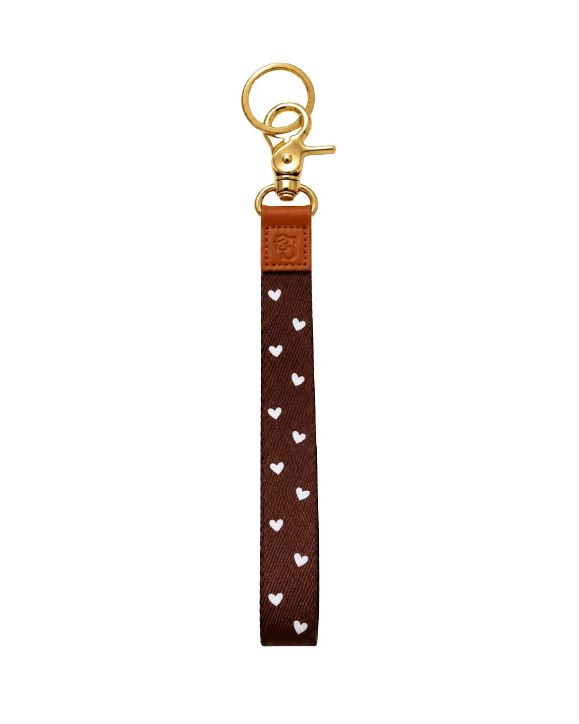 Keycord choco bruin hartjes - sleutelhanger - Stationery & Gift
