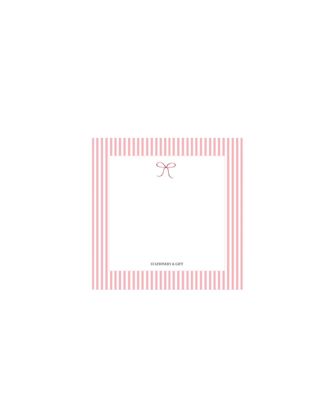 Mini Notes Notitieblokje Roze Streep Pink Stripes met strikje Stationery & Gift