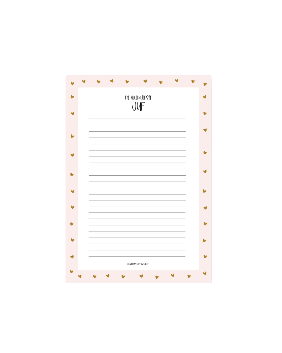 Notitieblok Notitie de allerliefste juf roze Stationery & Gift