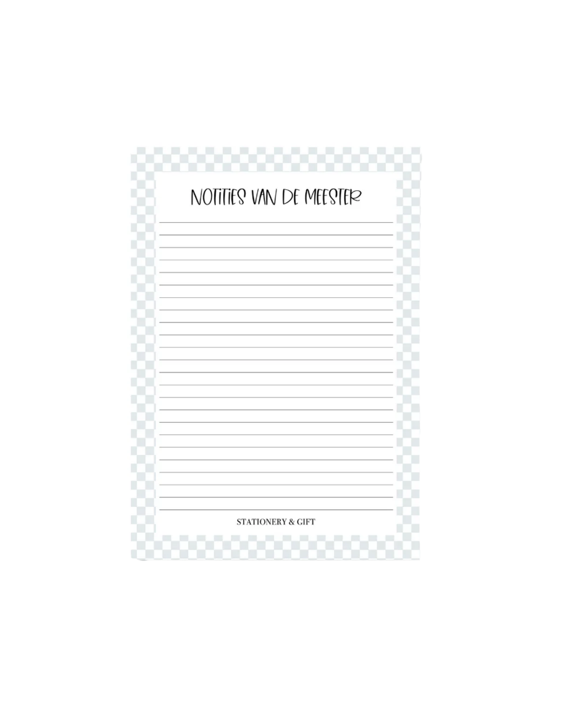 Notities van de meester checken patroon Stationery & Gift