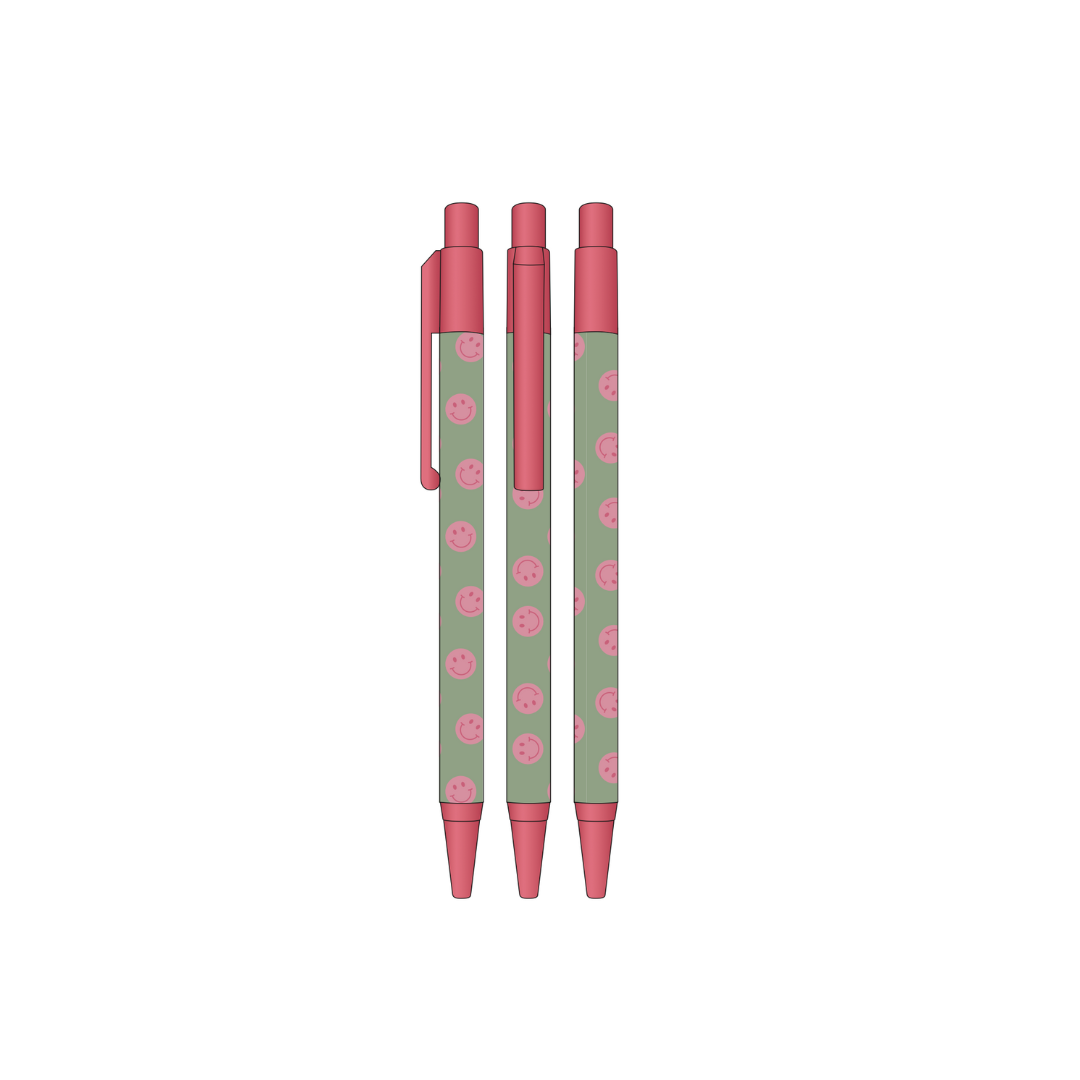 Pen | Sage green & Pink