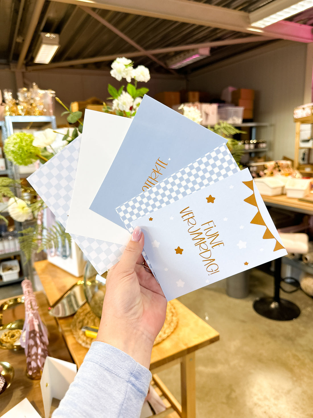 Actie | Wenskaarten set Blauw