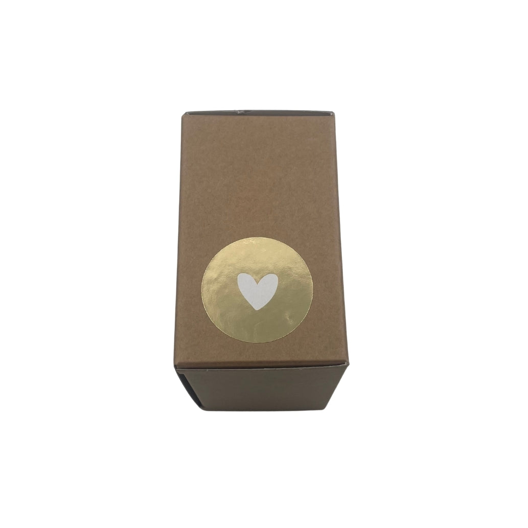 D O O S || Stickers | 500 stuks | Goud Wit Hart