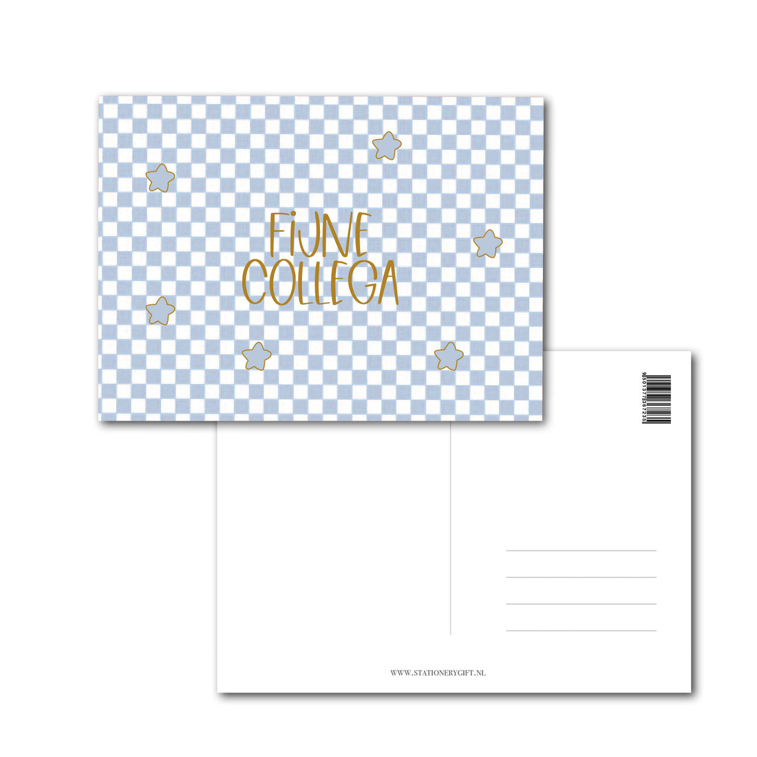 Kaart | Fijne collega | Blauw Checkers