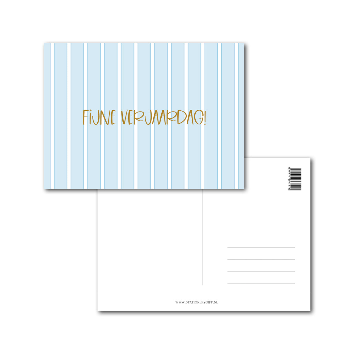 Kaart | Fijne verjaardag! | Blue Stripes