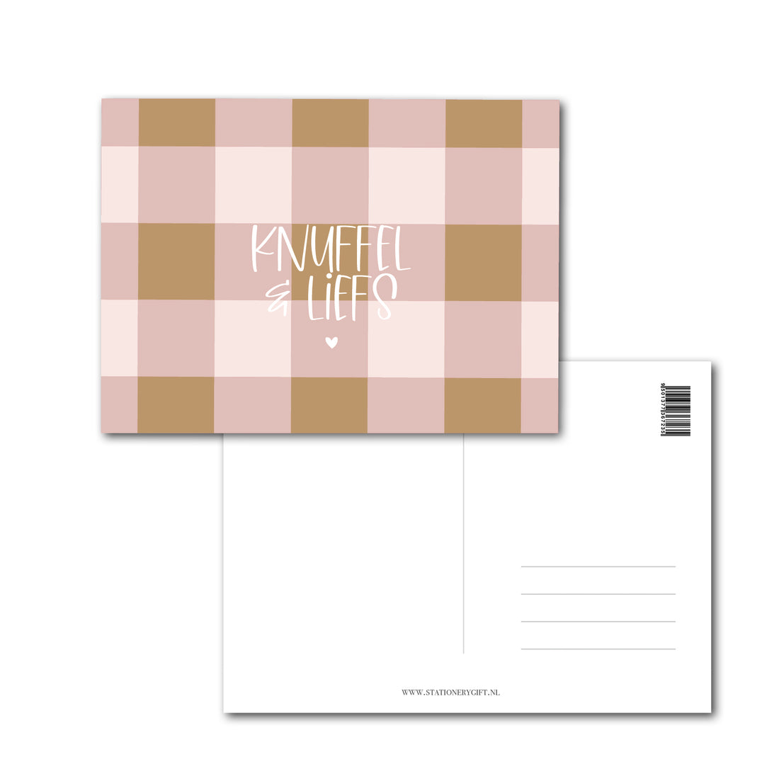 Kaart | Knuffel & Liefs | PInk Checkers