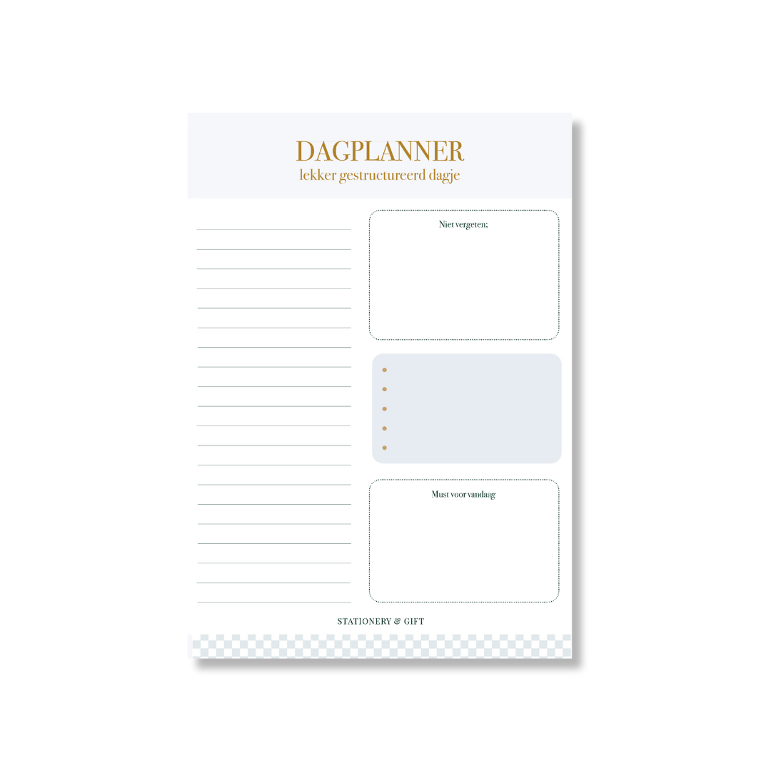 Dagplanner | Lekker gestructureerd dagje | ICE