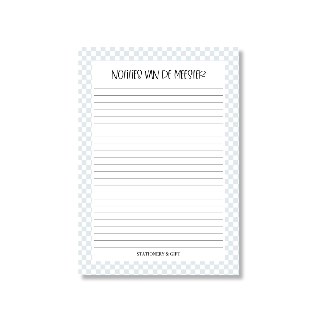 Notitieblok | Notities van de meester!