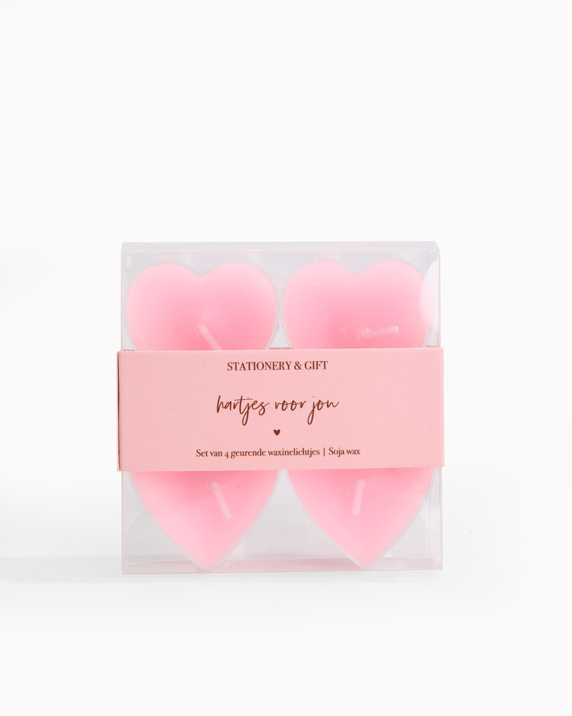 Waxinehartjes roze | Hartjes voor jou