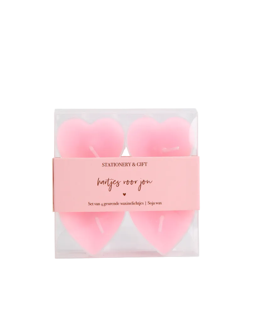 Waxinehartjes_Roze_Hartjes_voor_jou_Per_6_stuks