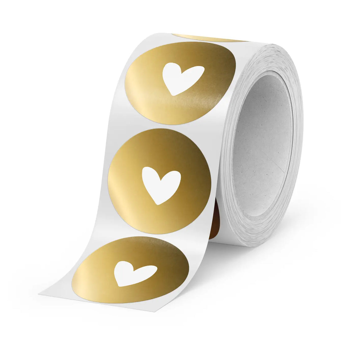 D O O S || Stickers | 500 stuks | Goud Wit Hart