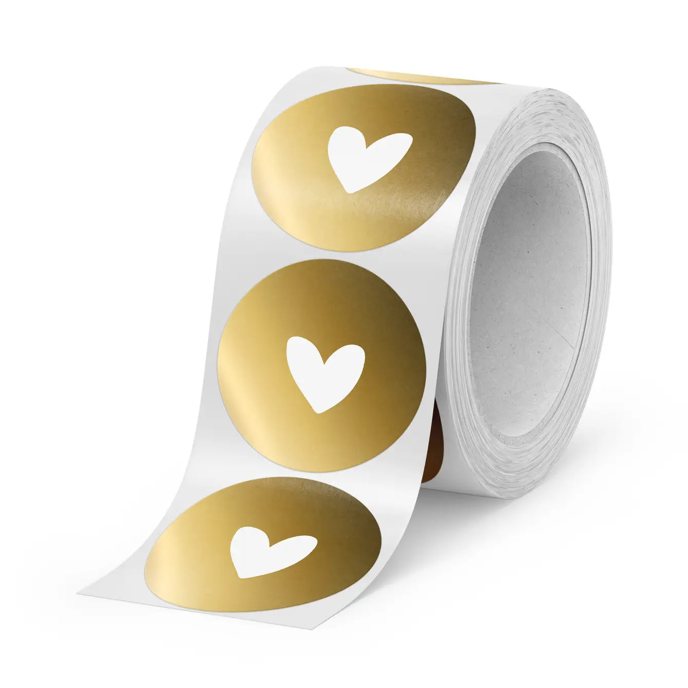 D O O S || Stickers | 500 stuks | Goud Wit Hart