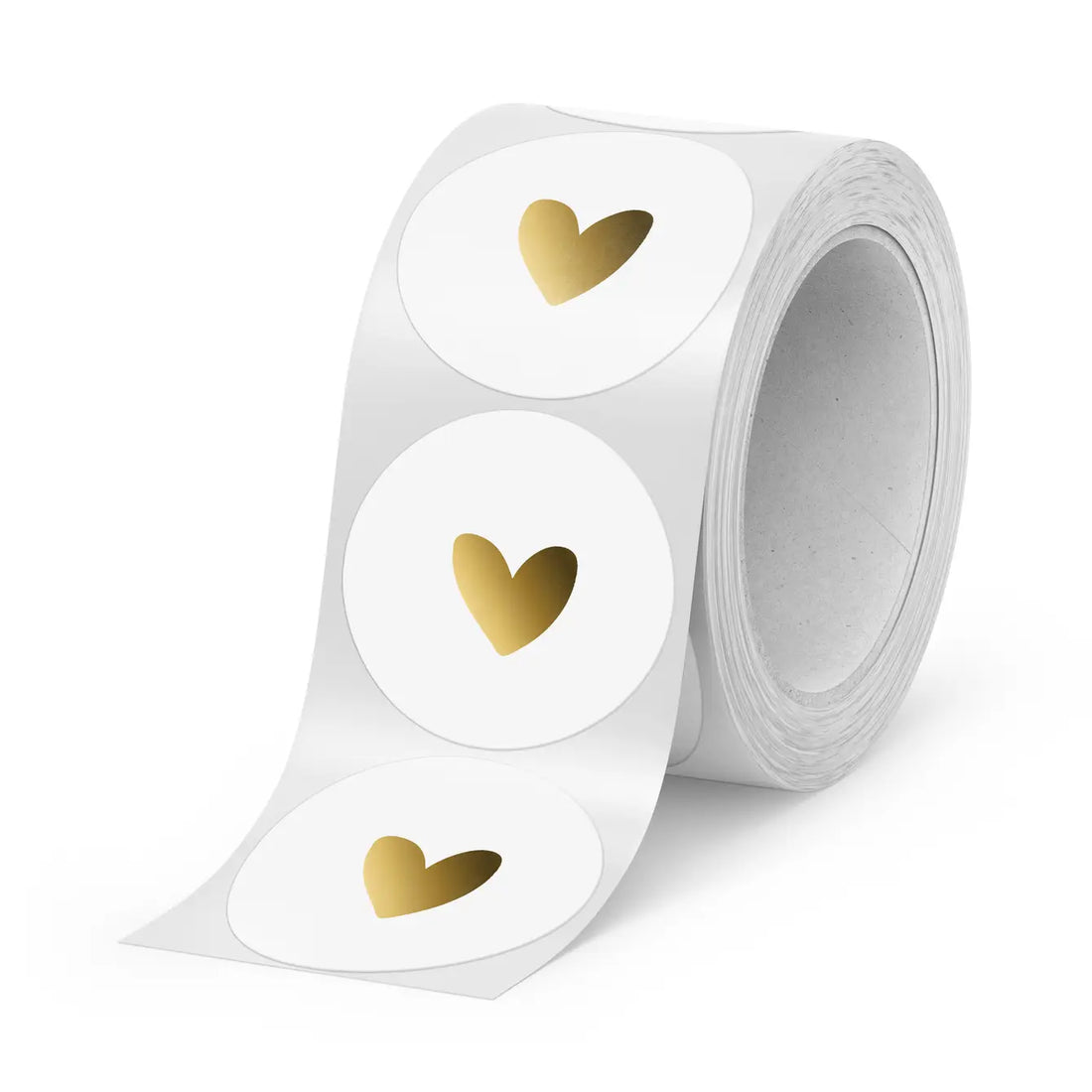 D O O S || Stickers | 500 stuks | Wit Goud Hart