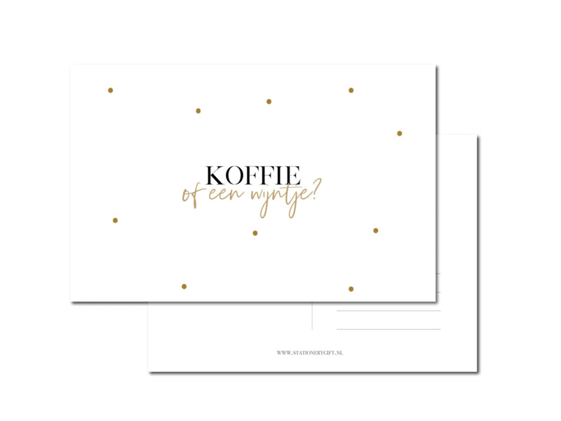 Kaart | Koffie of een wijntje?