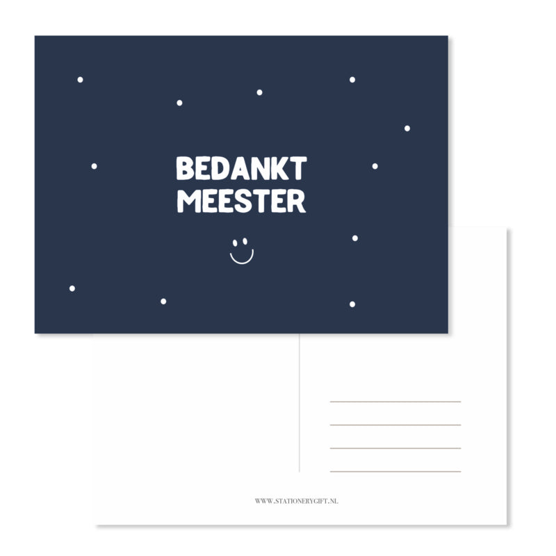Kaart | Bedankt meester