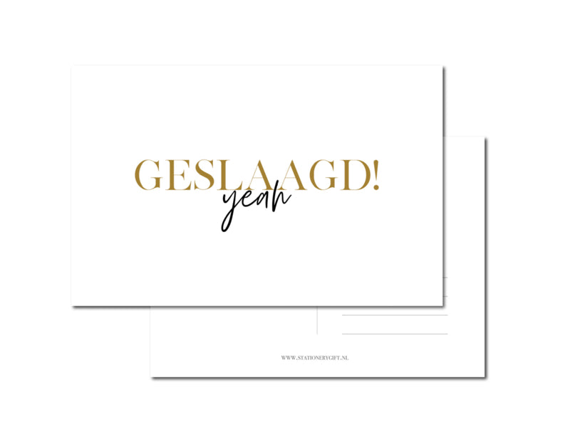 Kaart | Geslaagd! Yeah!
