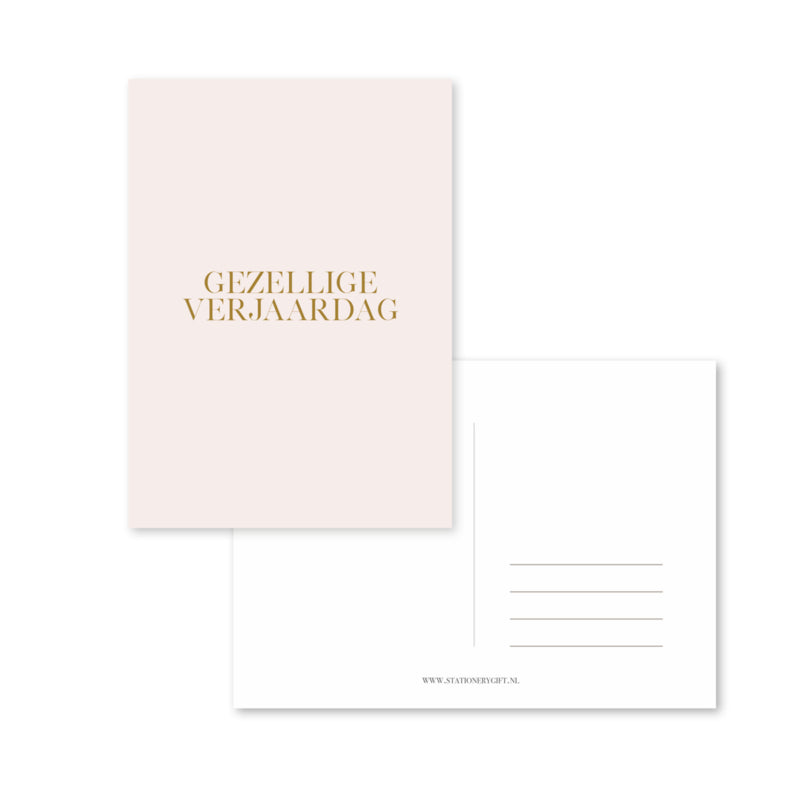 Kaart | Gezellige verjaardag | Roze