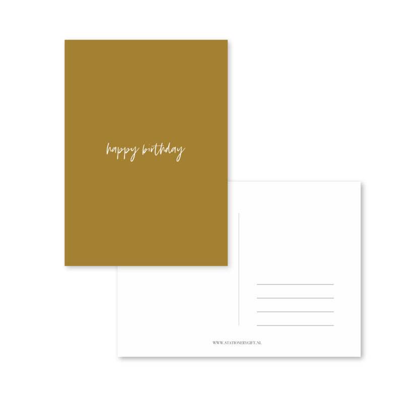 Kaart | Happy Birthday | Bruin