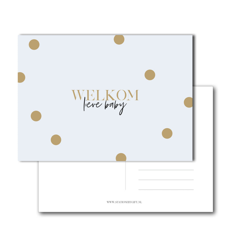 Kaart | Welkom lieve baby Blue