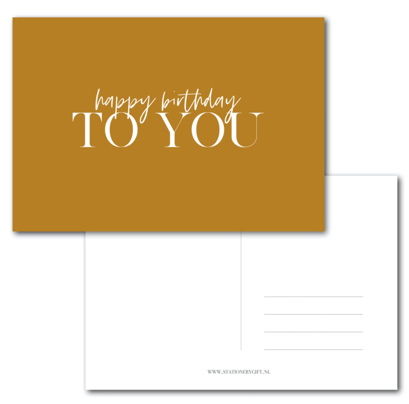 Kaart | HAPPY BIRTHDAY to you!