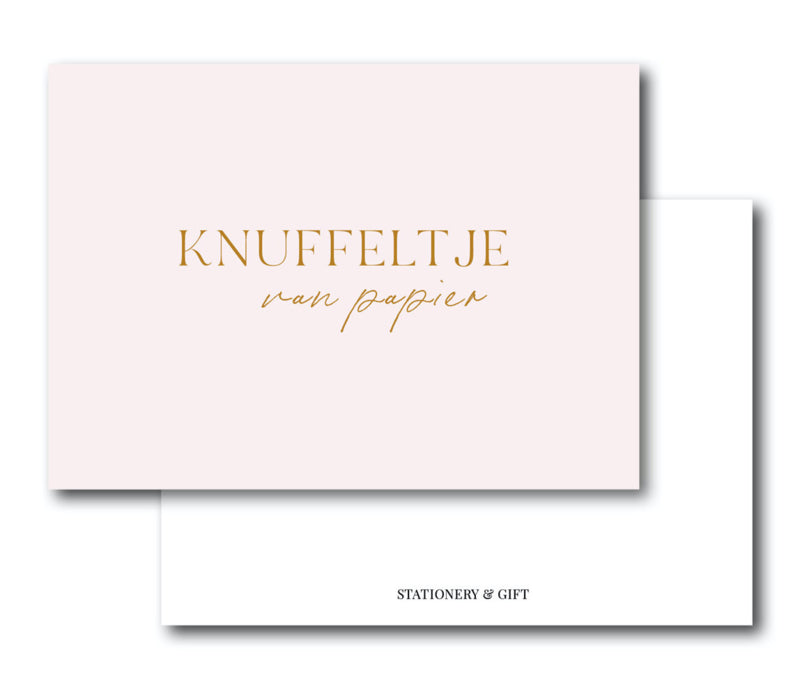 Mini Kaart | een Knuffeltje van papier