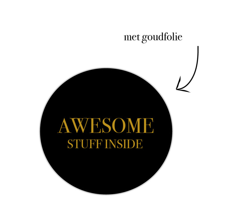 Stickers | Per 10 stuks | Awesome stuff inside Black