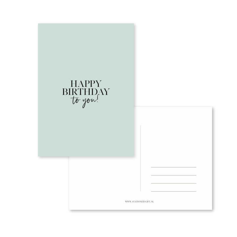 Kaart | Happy Birthday to you! | Mint