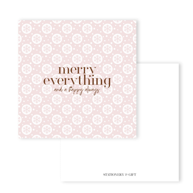 Merry Everything & Happy Always | Vierkante kaart ( 15 x 15 cm ) met Envelop