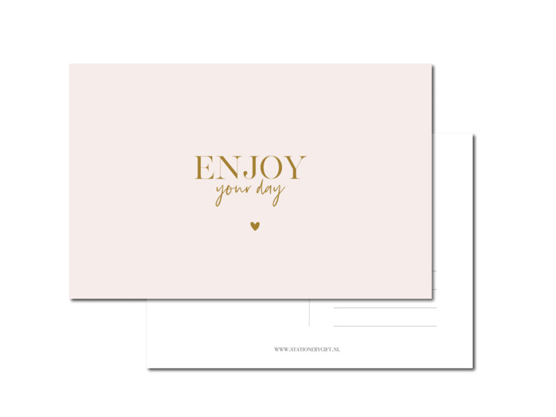 Kaart | Enjoy your day! | Roze