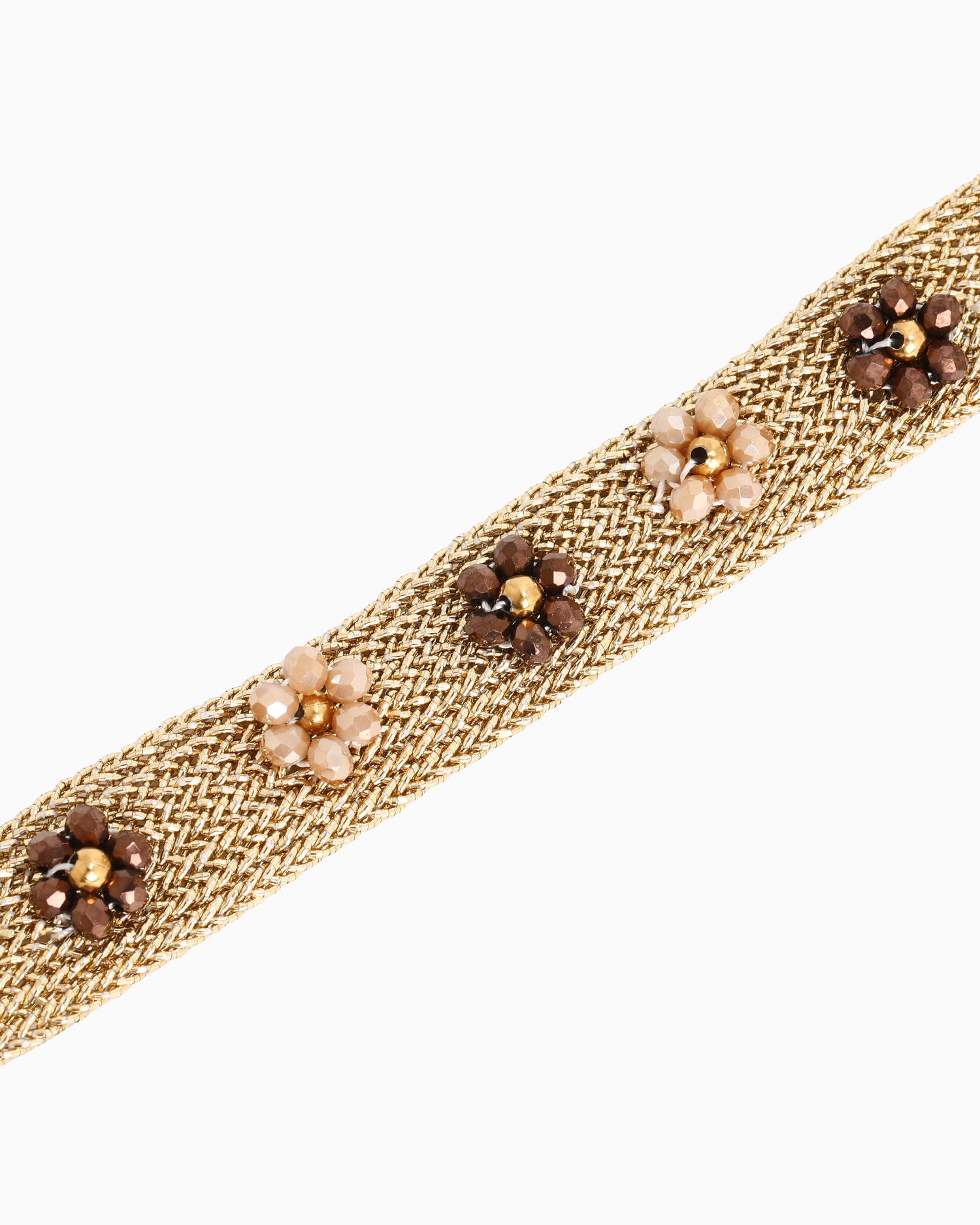 Armbandje | Gold Flower Beige
