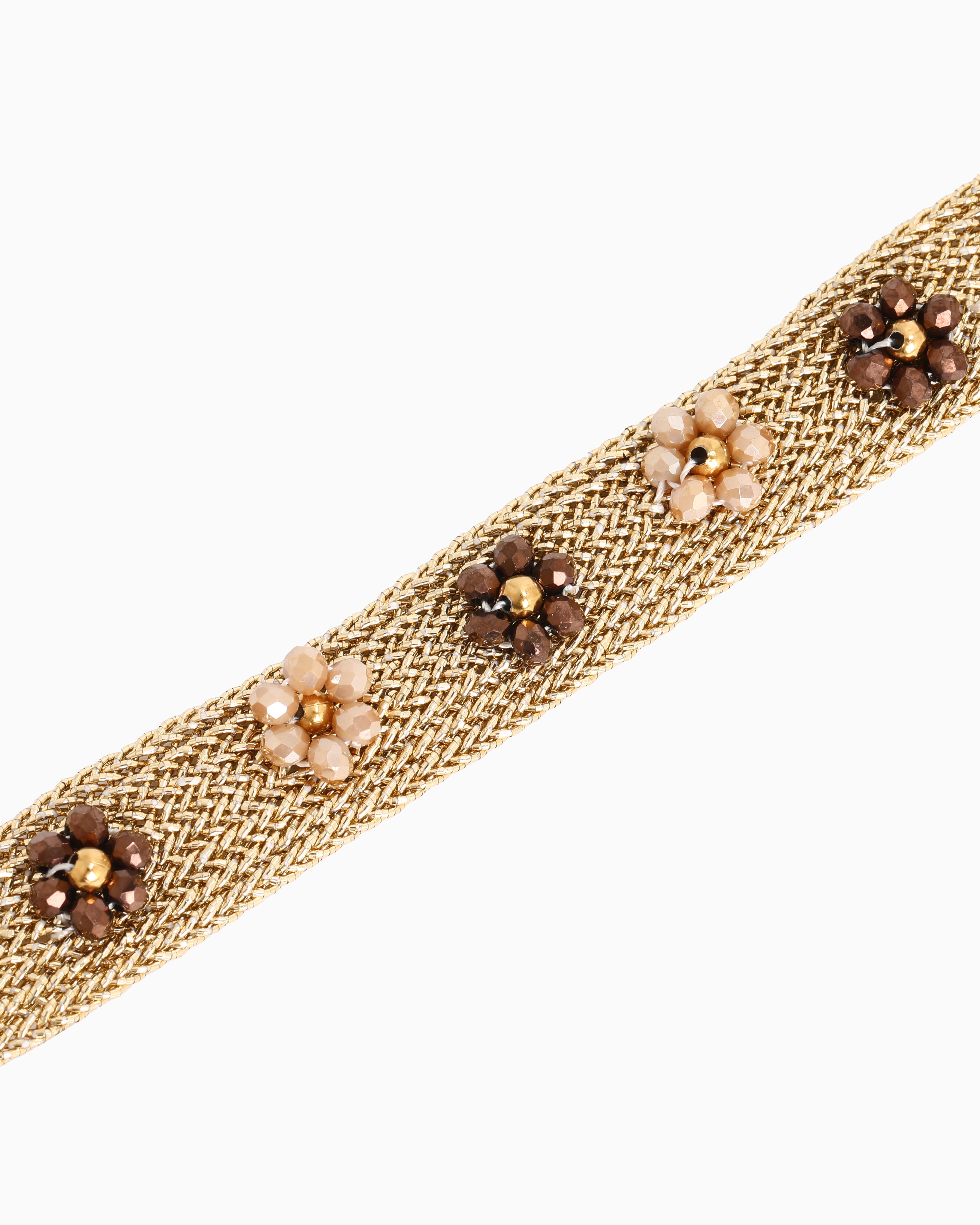 Armbandje | Gold Flower Beige