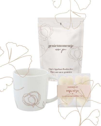 Moederdag cadeauset | Beige Pioen
