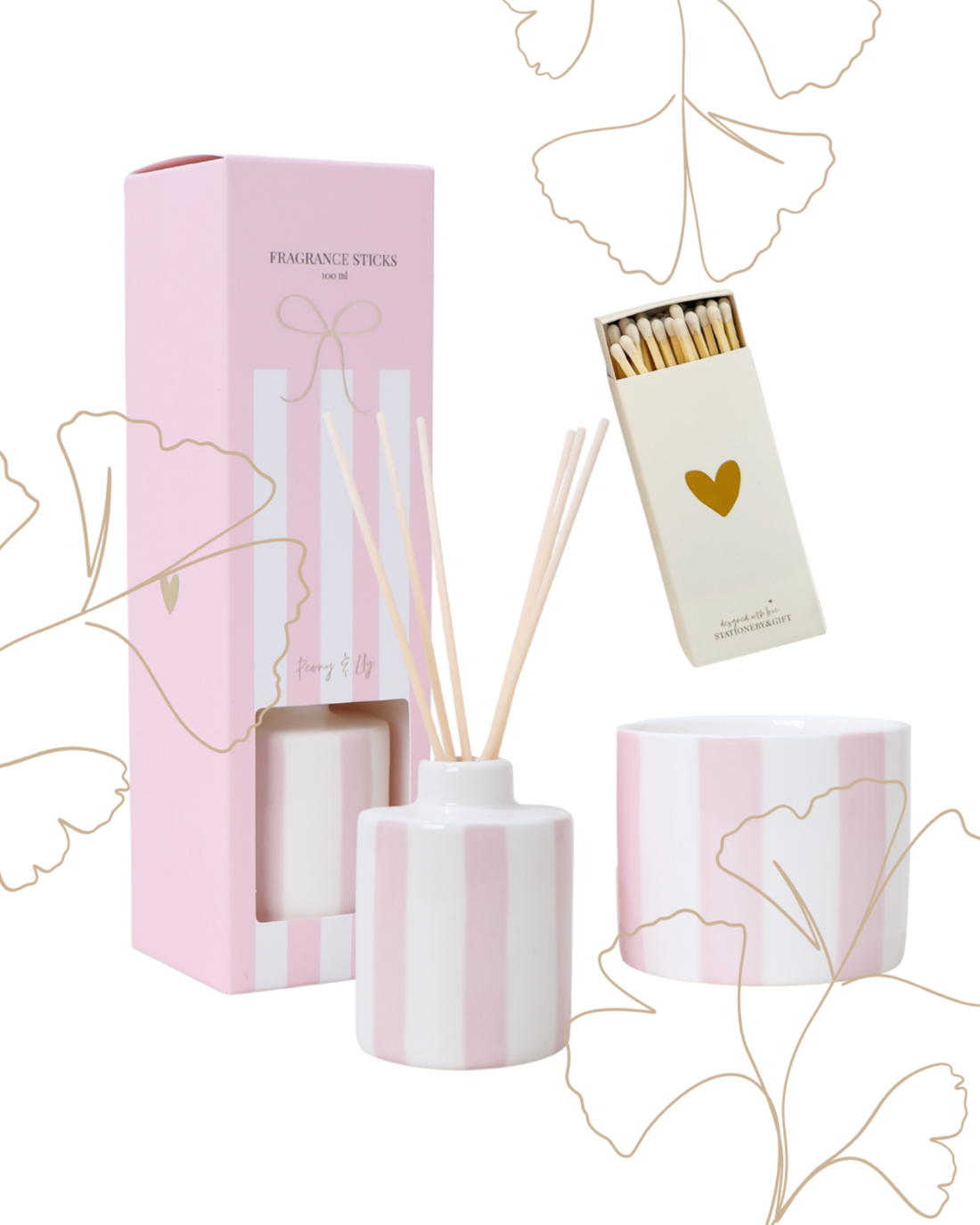 Moederdag cadeauset | Keramiek Pink Stripe