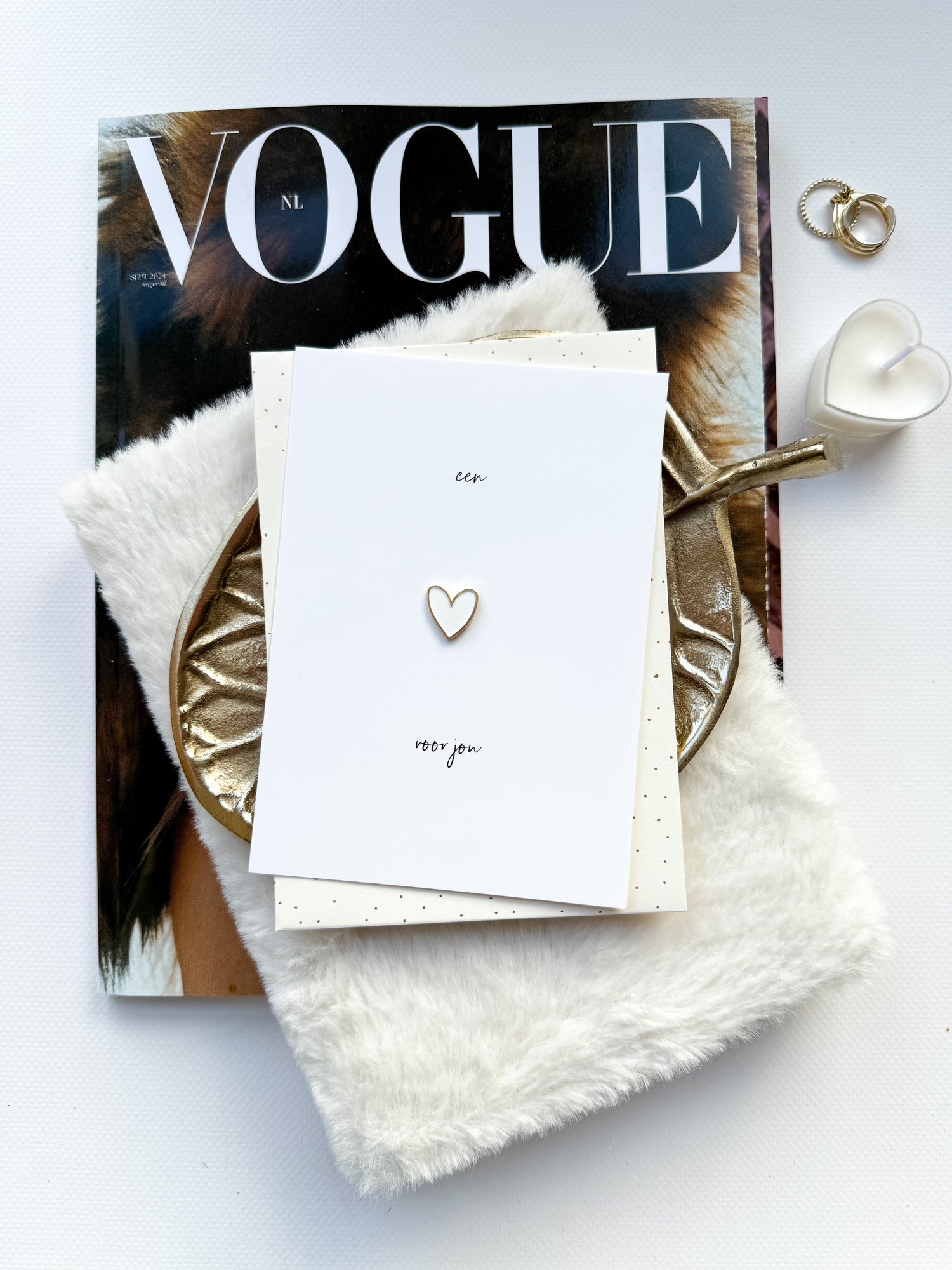 Greeting Card with Pin | A heart for you | with a white pin (incl. envelope)