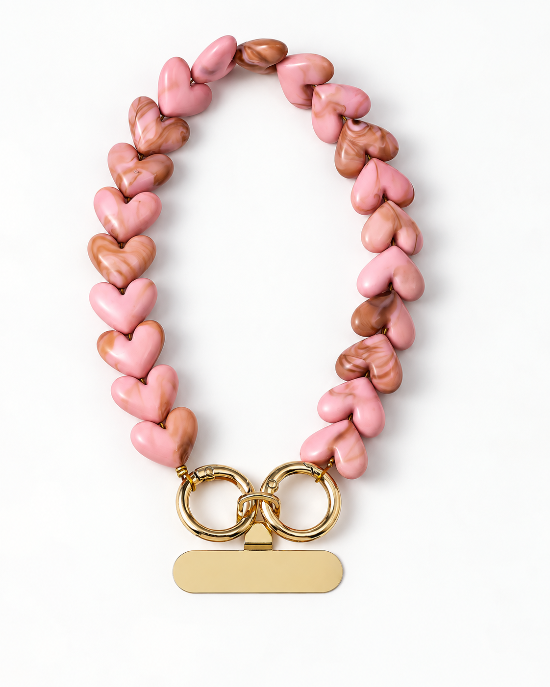 Telefoonkoord | Pink Hearts