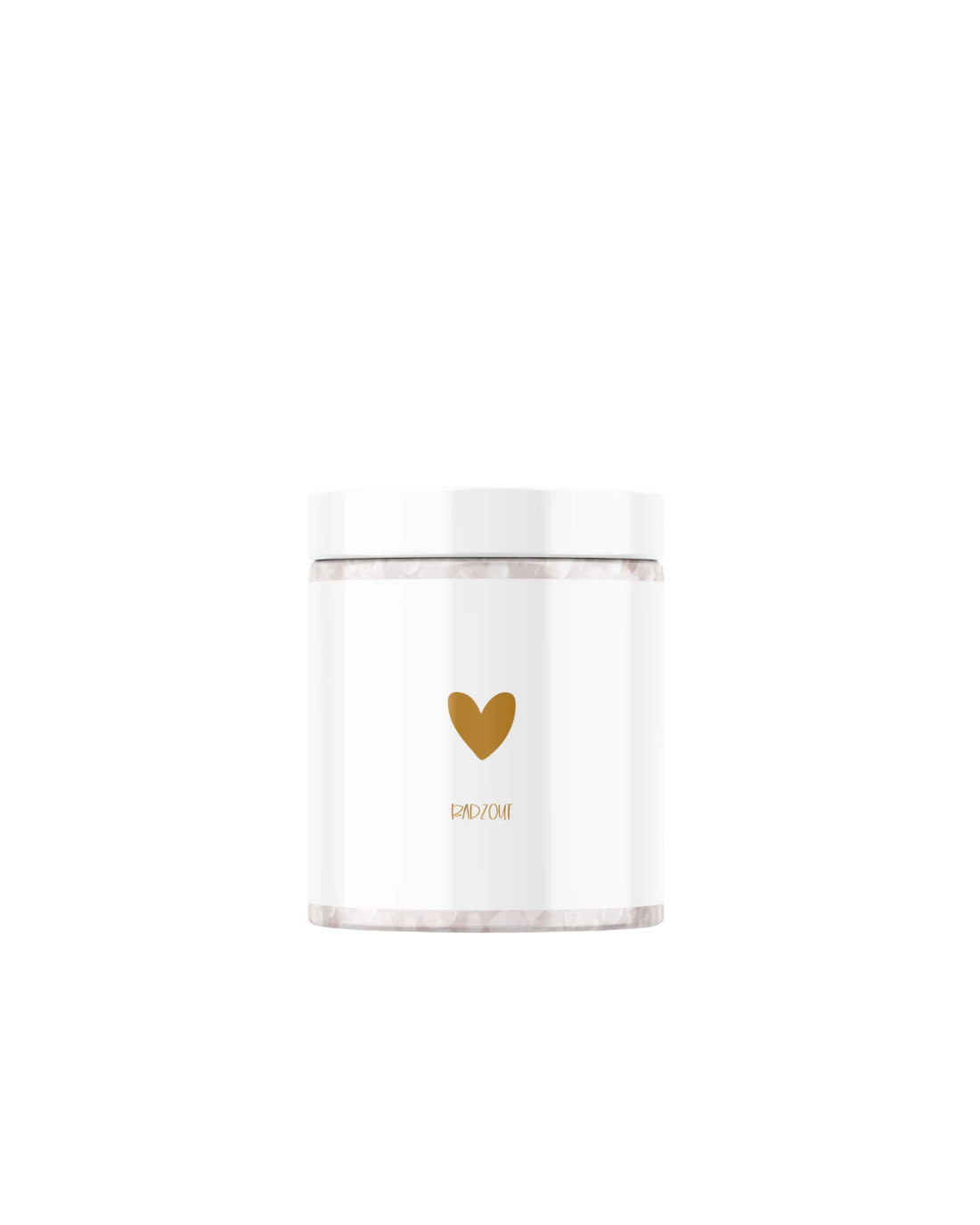 Badzout Wit met goud hartje  Cadeautje voor haar - Stationery &amp; Gift 