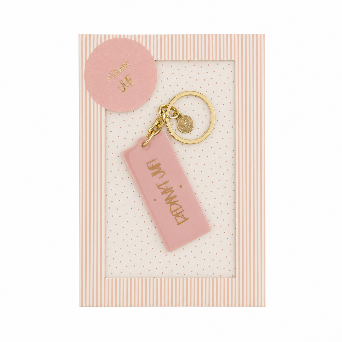 Sleutelhanger Roze | Bedankt juf!