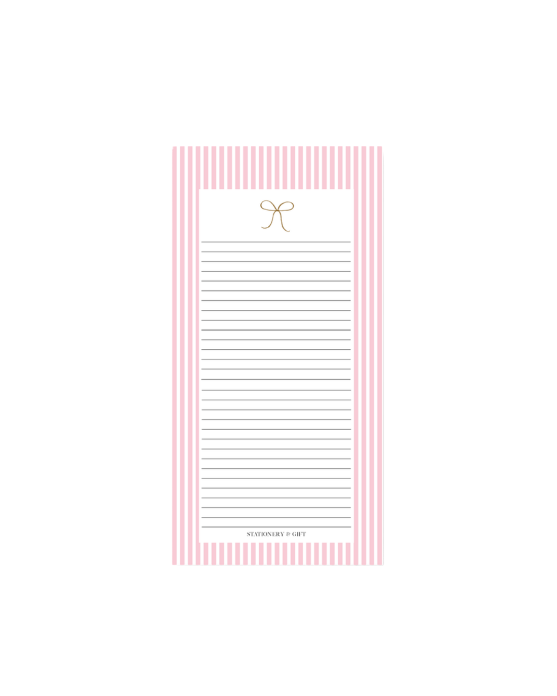 Boodschappenlijstje - Boodschappenbriefje - Pink Stripes - Roze Streep - Notitie - Stationery &amp; Gift