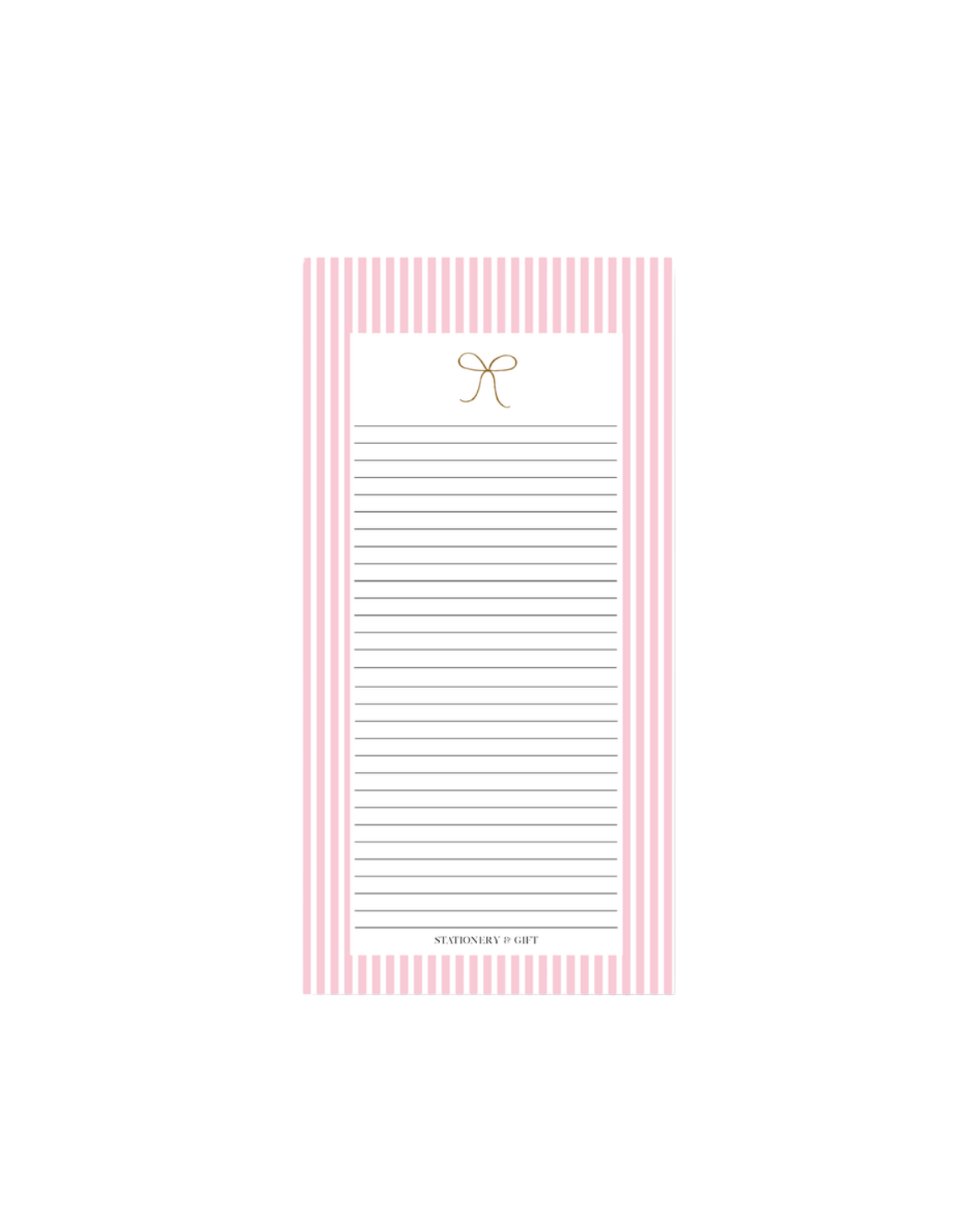 Boodschappenlijstje - Boodschappenbriefje - Pink Stripes - Roze Streep - Notitie - Stationery &amp; Gift