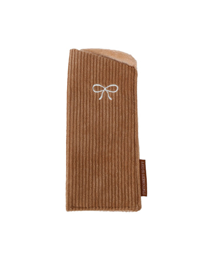 Brillenhoesje Caramel Rib Beige Strik Stationery &amp; Gift